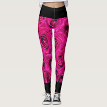 "Blühende Eleganz: Rose Muster Leggings"