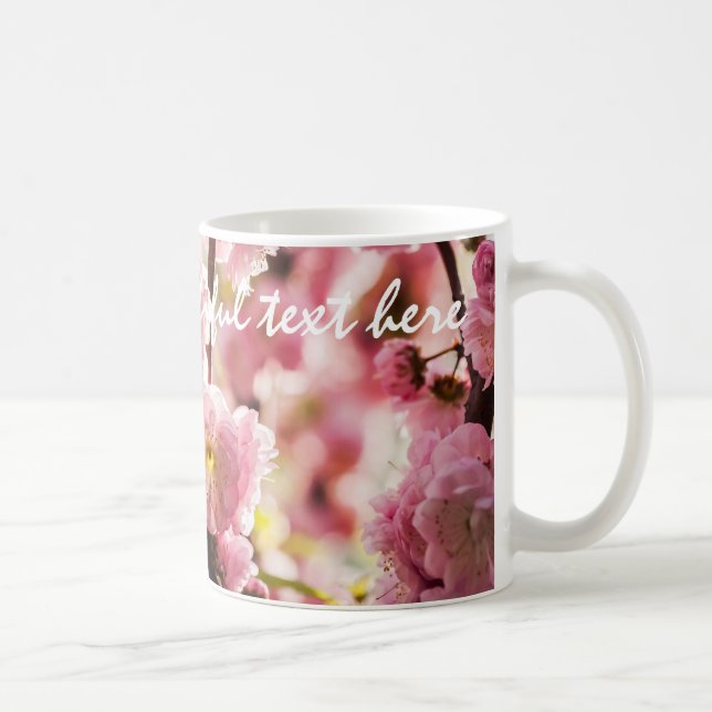 Blühende Erde - rosa Paradise Kaffeetasse (Rechts)