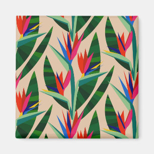Blühende exotische Dschungel-Tropische Blume Magnet