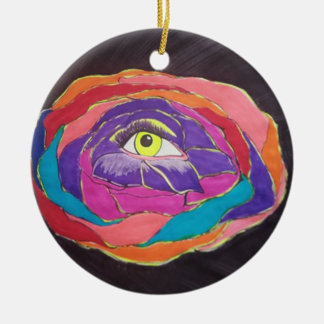 Blühende Exzellenz Keramik Ornament (Vorne)