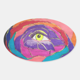 Blühende Exzellenz Ovaler Aufkleber