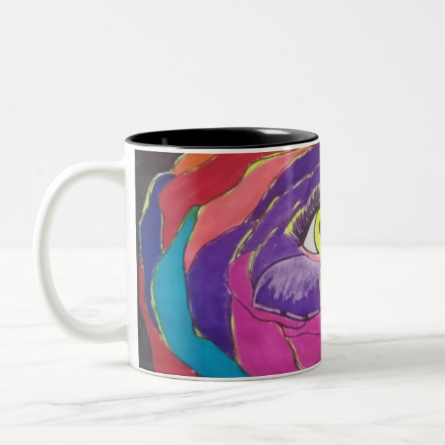 Blühende Exzellenz-Tasse Zweifarbige Tasse (Links)