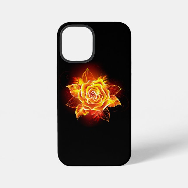Blühende Feuerrose iPhone 12 Mini Hülle (Rückseite)