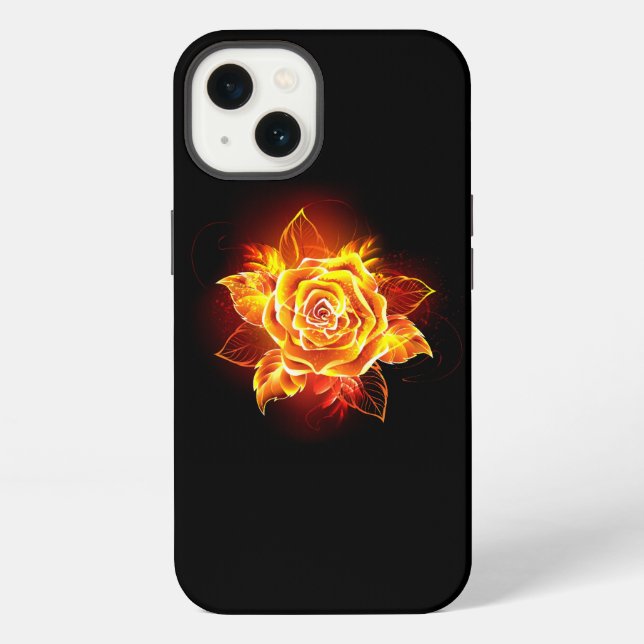 Blühende Feuerrose iPhone Hülle (Rückseite)