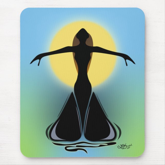 Blühende Frau Mousepad (Vorne)