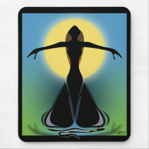 Blühende Frau Mousepad