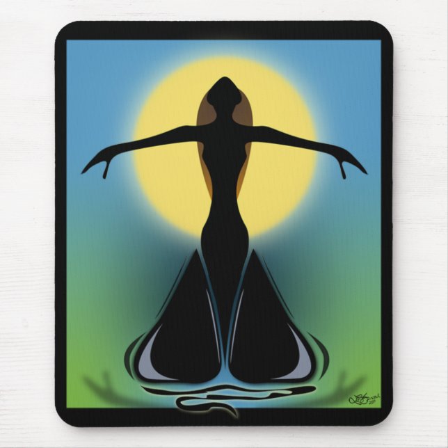 Blühende Frau Mousepad (Vorne)