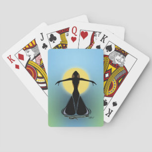 Blühende Frau Spielkarten