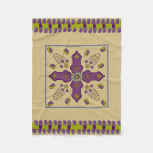 Blühende Frucht des Lebens Eierband werfen Decke