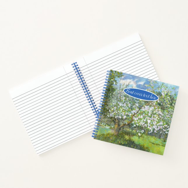 Blühende Gartenmalerei Aquarell Notizbuch (Innenseite)