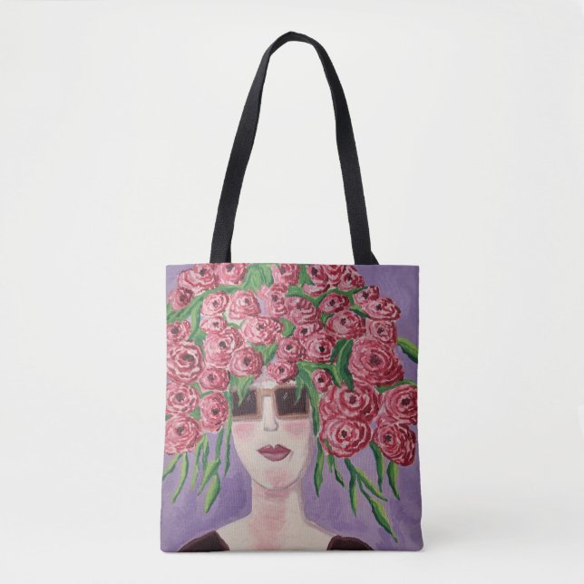 Blühende Gedanken: Mode trifft Flora Tasche (Vorderseite)