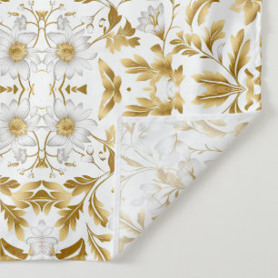 Blühende Goldblumenzweig auf weißem Hintergrund Wandteppich