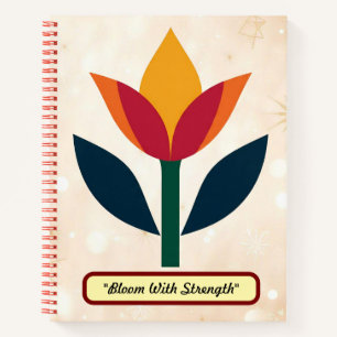 "Blühende grafische Eleganz" Notizbuch