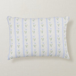Blühende Heirloom-Blume Streifen Blaue Romance Dekokissen