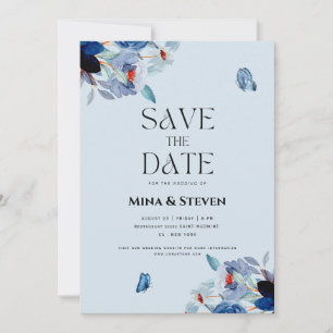 Blühende Hochzeit mit Blumen Save The Date