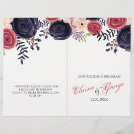 Blühende Hochzeitsprogramme der roten Marine