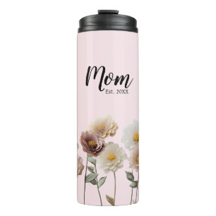 Blühende Join ein Geschenk für die erste Mama Thermosbecher