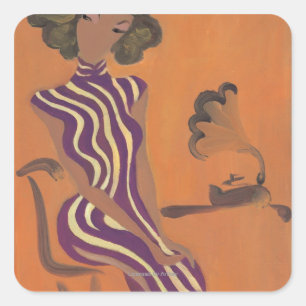 Blühende Jugend Nr.8 Quadratischer Aufkleber