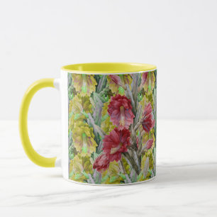 BLÜHENDE KAKTEE, ROTE PINK GELBE BLUMEN  Floral Tasse