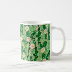 Blühende Kakteen, sukkulente Blume, wüste Pflanze Kaffeetasse