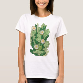 Blühende Kakteen Sukkulente Cacti Green Khaki Oliv T-Shirt