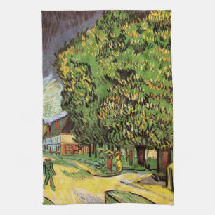 Blühende Kastanienbäume von Vincent van Gogh Geschirrtuch