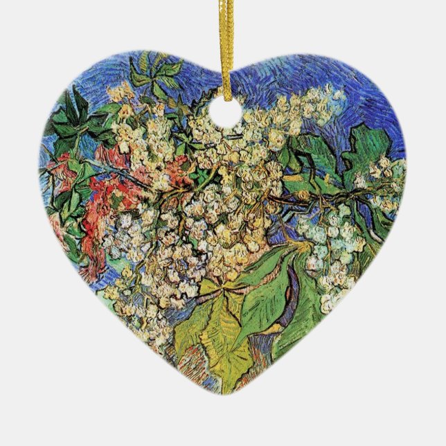 Blühende Kastanienzweige Vincent van Gogh. Keramikornament (Vorne)