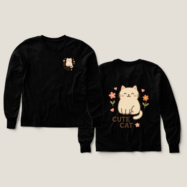 Blühende Katze (Design Vorder- & Rückseite)