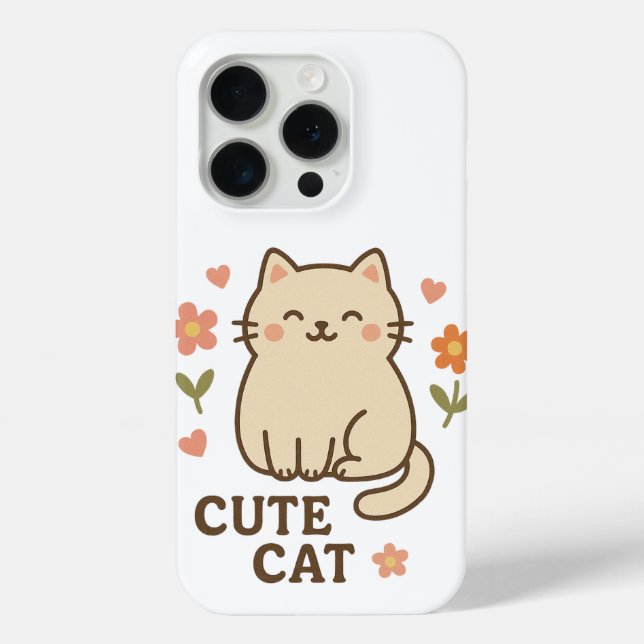 Blühende Katze Case-Mate iPhone Hülle (Rückseite)