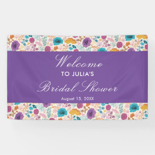 Blühende Liebe Florale Romantische Hochzeitsdusche Banner