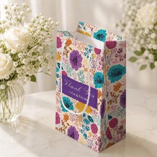 Blühende Liebe Florale Romantische Rosa Lila Hochz Kleine Geschenktüte