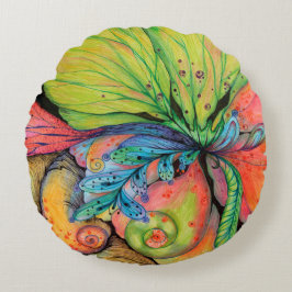 blühende Liebe Rundes Kissen