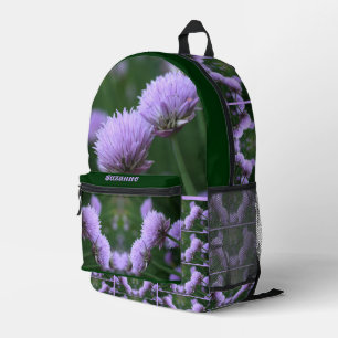 Blühende Lila-Schnittzwiebel-Personalisiert Bedruckter Rucksack