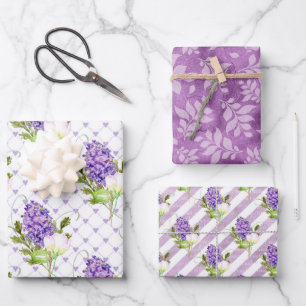 Blühende Lilacs für den Frühling Geschenkpapier Set