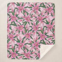 Blühende Lilien in Pastellrosa