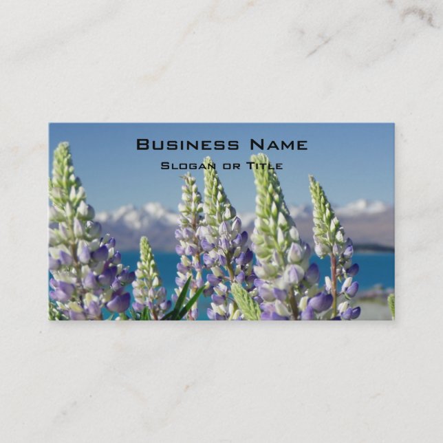 Blühende Lupine Naturlandschaft Visitenkarte (Vorderseite)