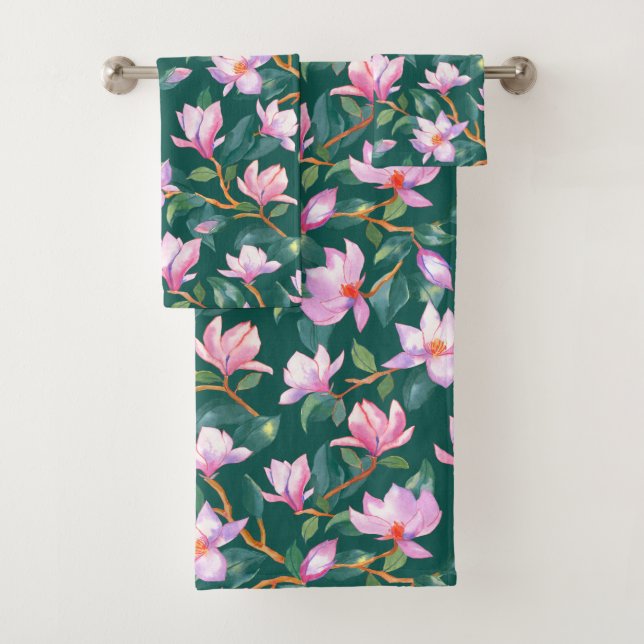 blühende Magnolie Badhandtuch Set (Insitu)
