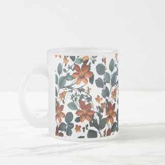 Blühende Mattierte Tasse aus Glas - 10 oz