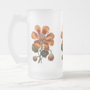 Blühende Mattierte Tasse aus Glas - 16 oz