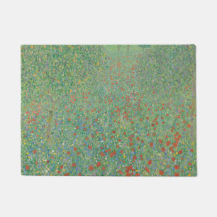 Blühende Mohnblumen - Gustav Klimt Fußmatte