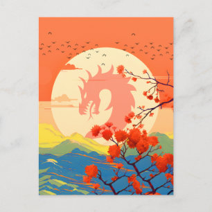 BLÜHENDE NATUR BERG DRACHE  POSTKARTE