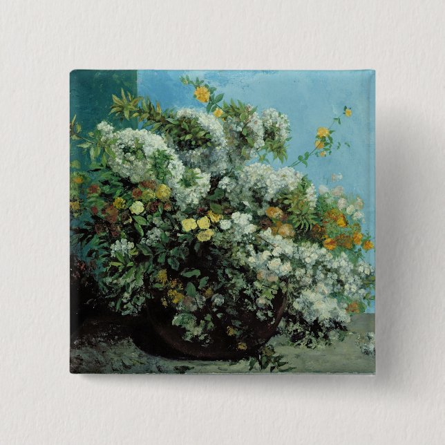 Blühende Niederlassungen und Blumen, 1855 Button (Vorderseite)