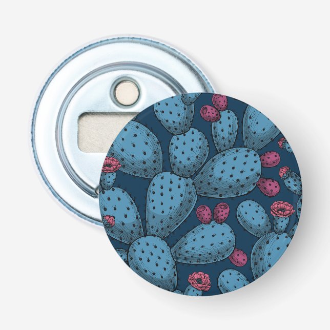 Blühende Opuntia Flaschenöffner (Vorderseite)