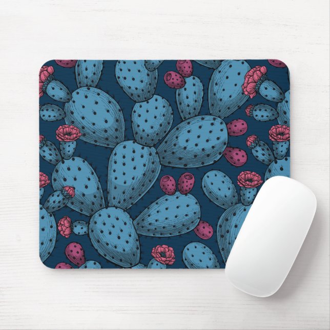 Blühende Opuntia Mousepad (Mit Mouse)
