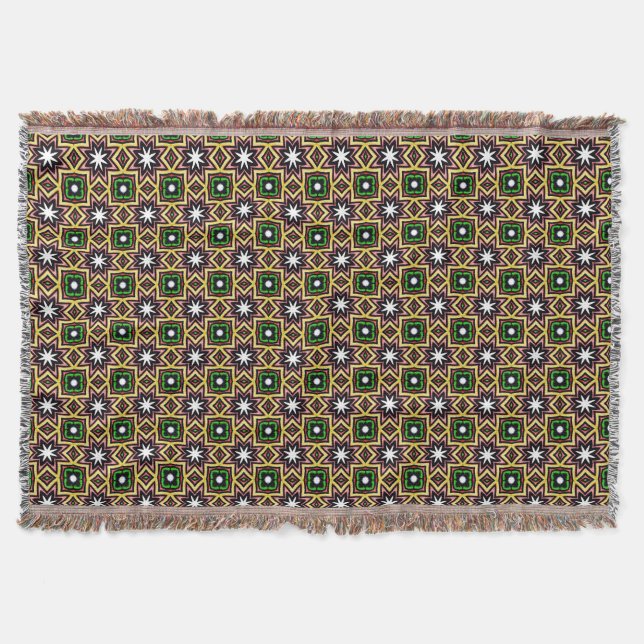 Blühende Orange Mandala Blume werfen Blanket Decke (Vorderseite)