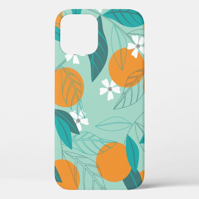 Blühende Orangen in Blätter. Darstellung Case-Mate iPhone Hülle (Rückseite)