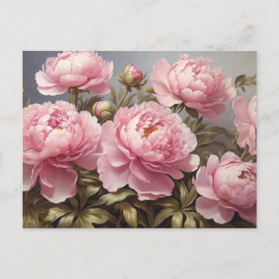 Blühende Peony-Blume Postkarte