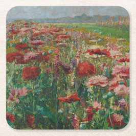 Blühende Poppies - Olga Wisinger-Florian Rechteckiger Pappuntersetzer