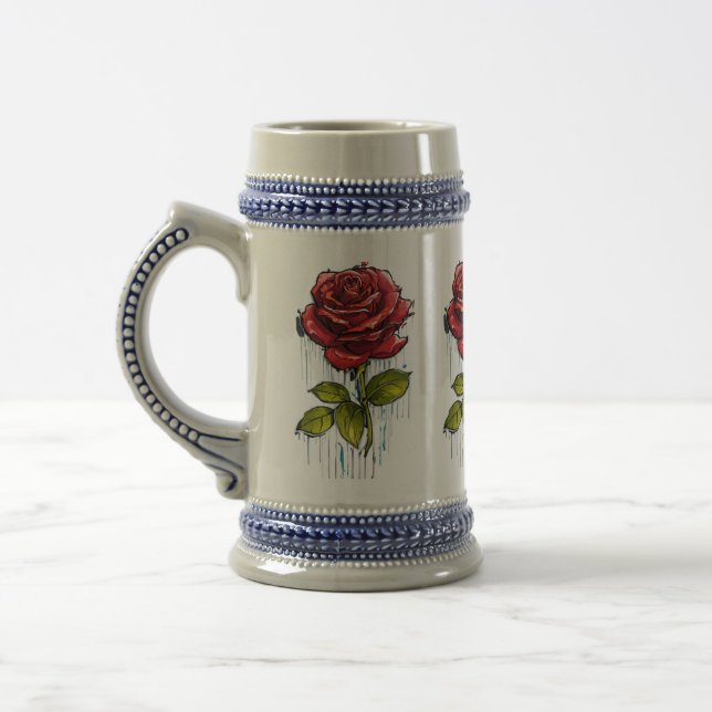 Blühende Potenzialstein-Tasse Bierglas (Links)