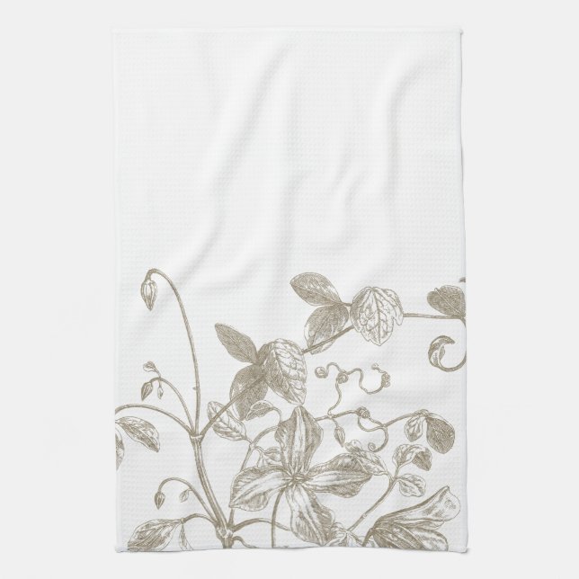 Blühende Rebe-botanisches Tee-Tuch Geschirrtuch (Vertikal)